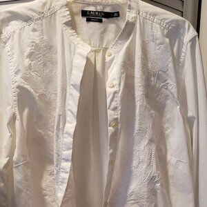 Ralph Lauren Woman's White long sleeve shirt in 1X